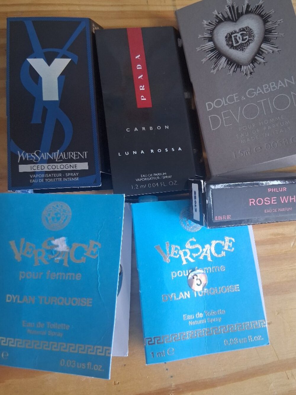 Designer Cologne Sample Cards - Mixed Brands. Set Of 12